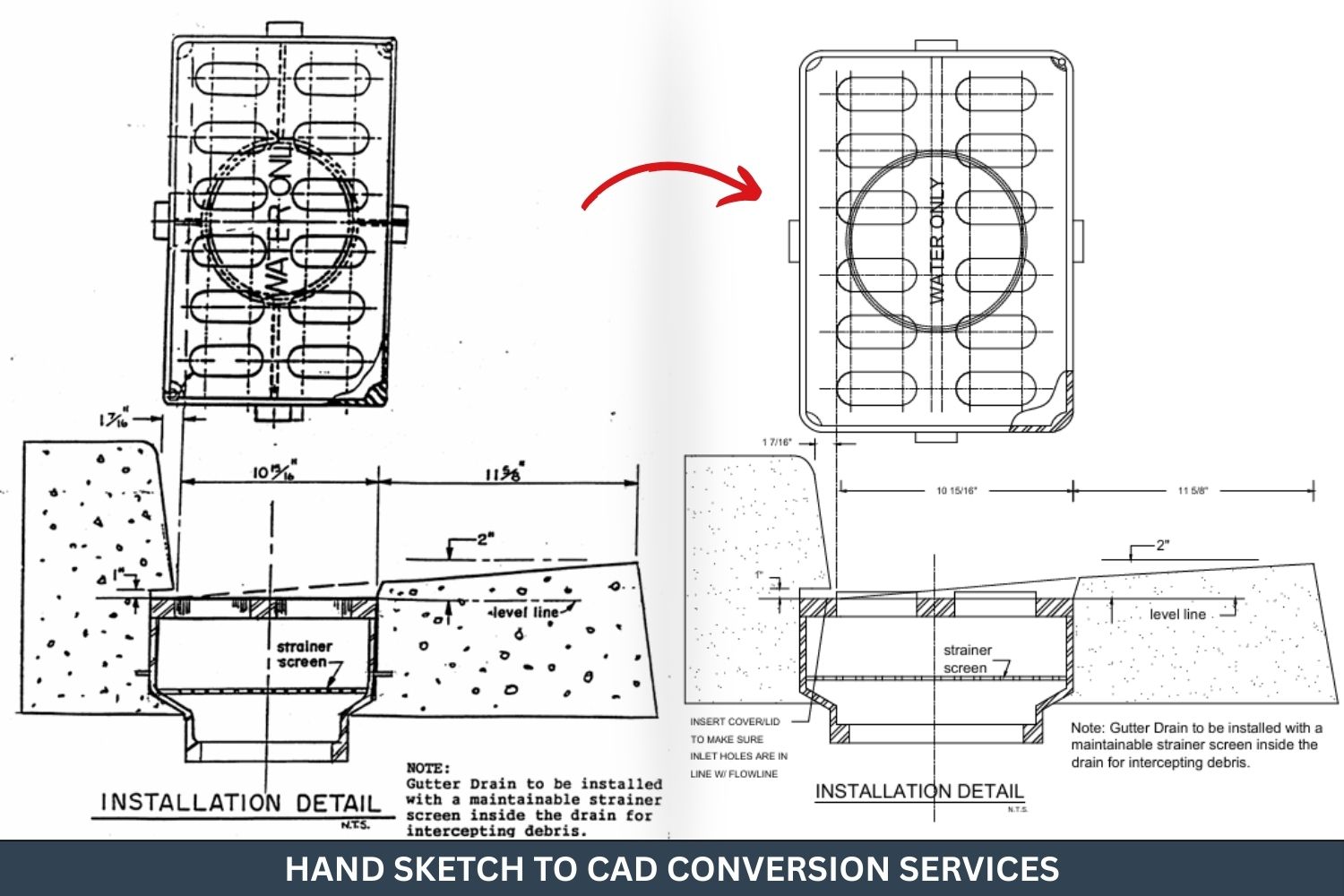 Hand Sketch to CAD Conversion Services