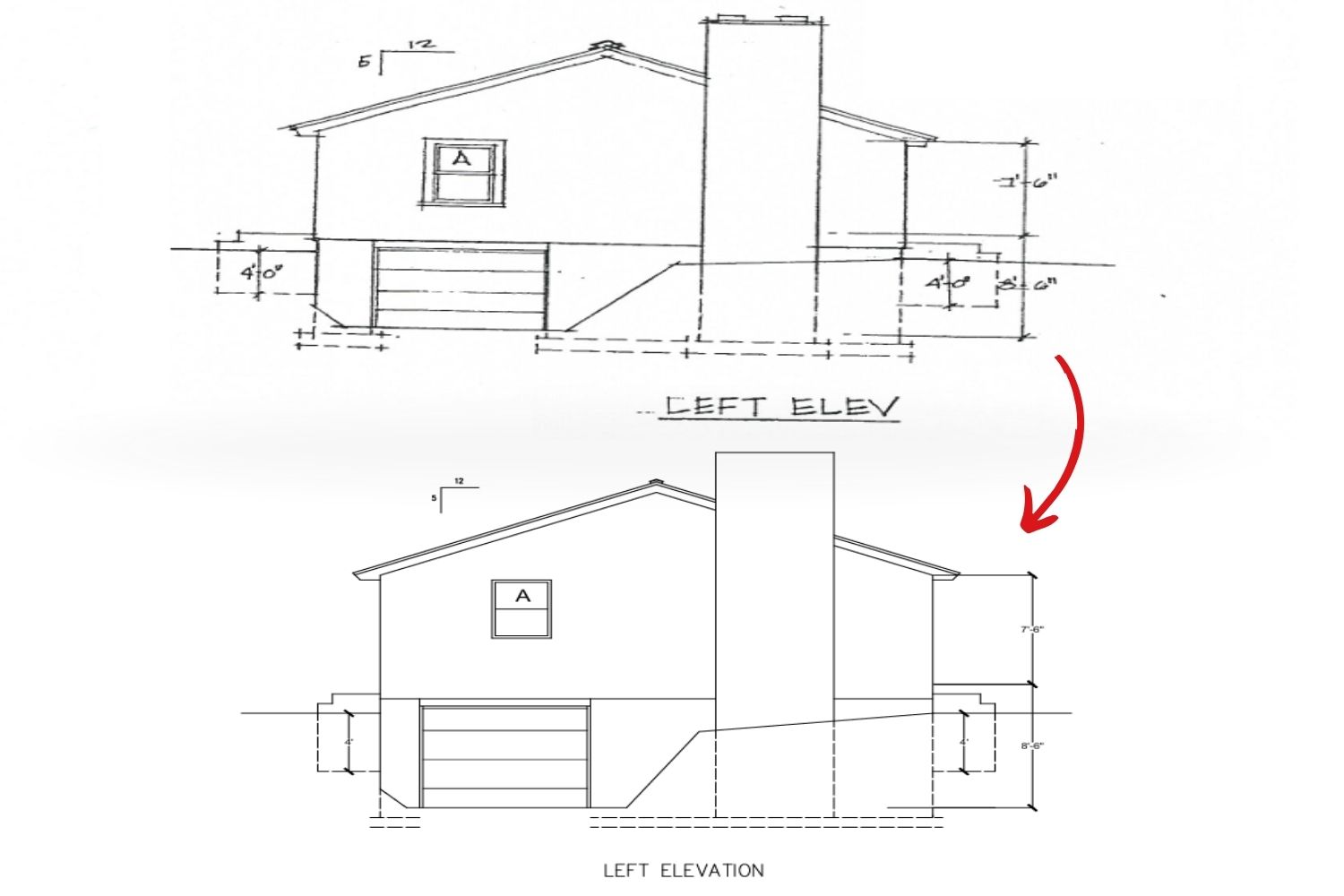 PDF to CAD of Building Elevations - 4