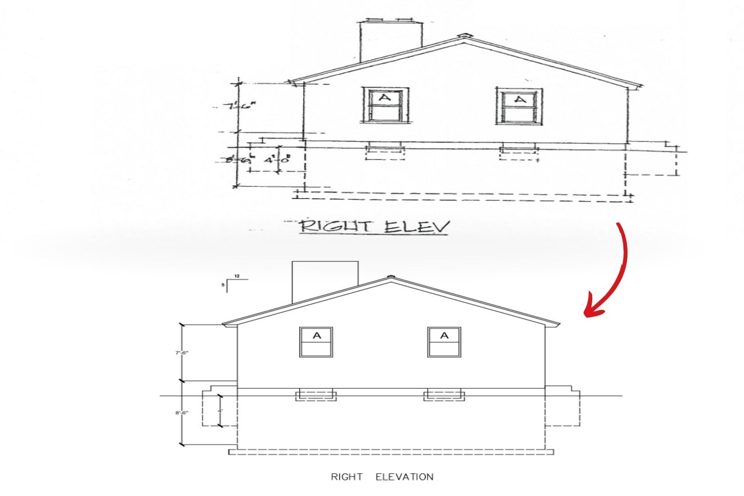 PDF to CAD of Building Elevations - 5