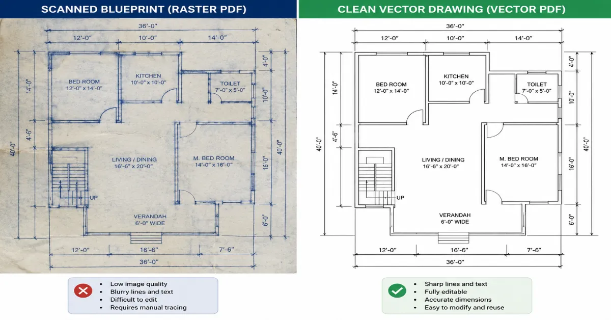 clean vector engineering drawing