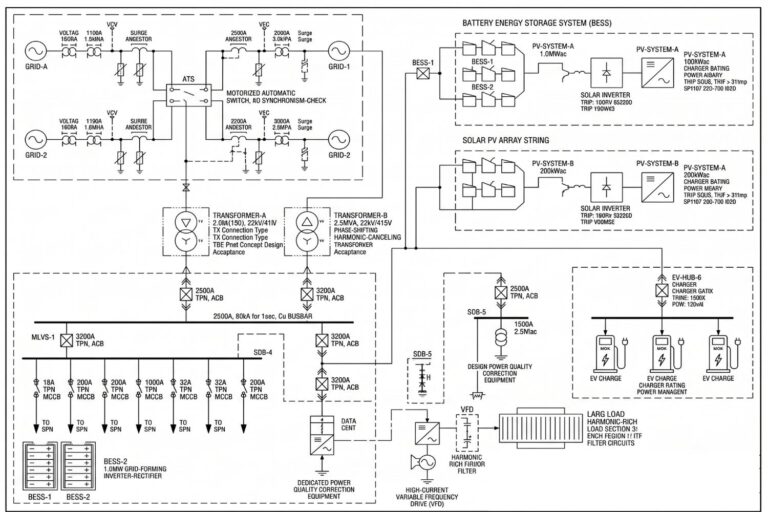 One Single Line Diagram Electrical Services - SLD Drawing